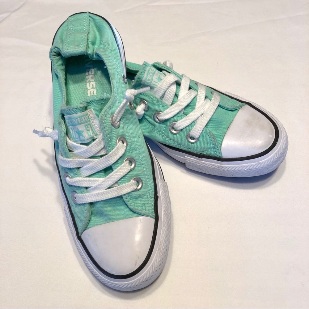 Seafoam Converse Lowtops - Worn Twice!